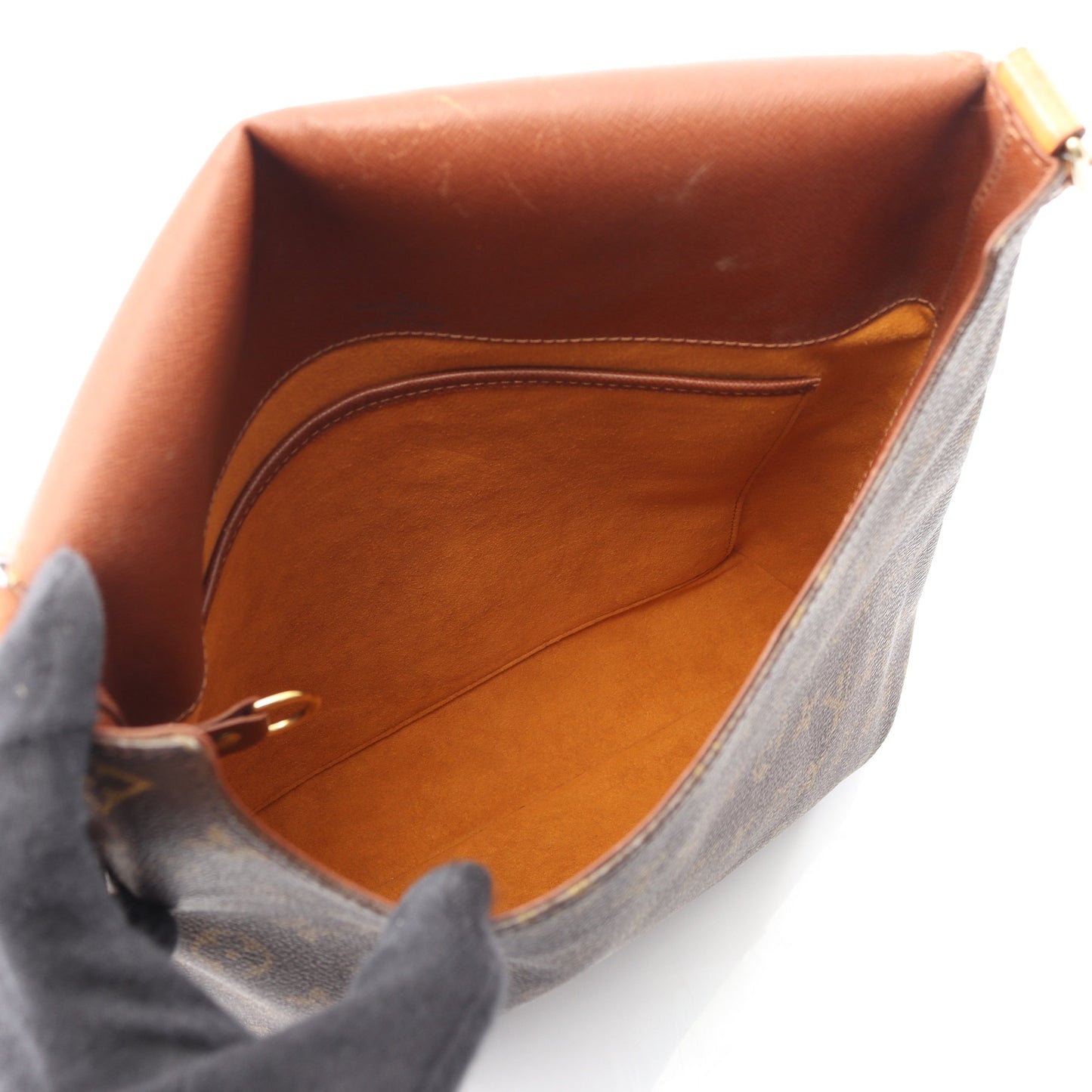 ミュゼット モノグラム ショルダーバッグ PVC レザー ブラウン ルイヴィトン バッグ LOUIS VUITTON