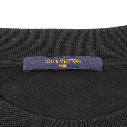 ミュージックライン エンブロイダード スウェットシャツ コットン ブラック ベージュ ルイヴィトン トップス LOUIS VUITTON