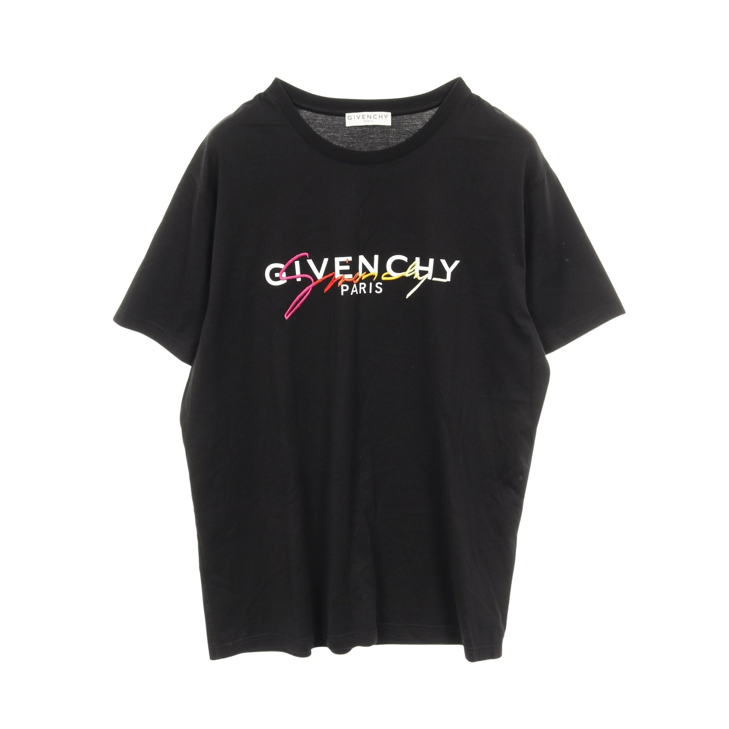 Tシャツ クルーネック ロゴプリント コットン ブラック マルチカラー ジバンシィ トップス GIVENCHY