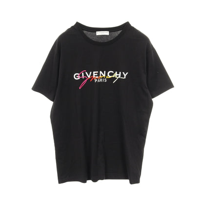Tシャツ クルーネック ロゴプリント コットン ブラック マルチカラー ジバンシィ トップス GIVENCHY