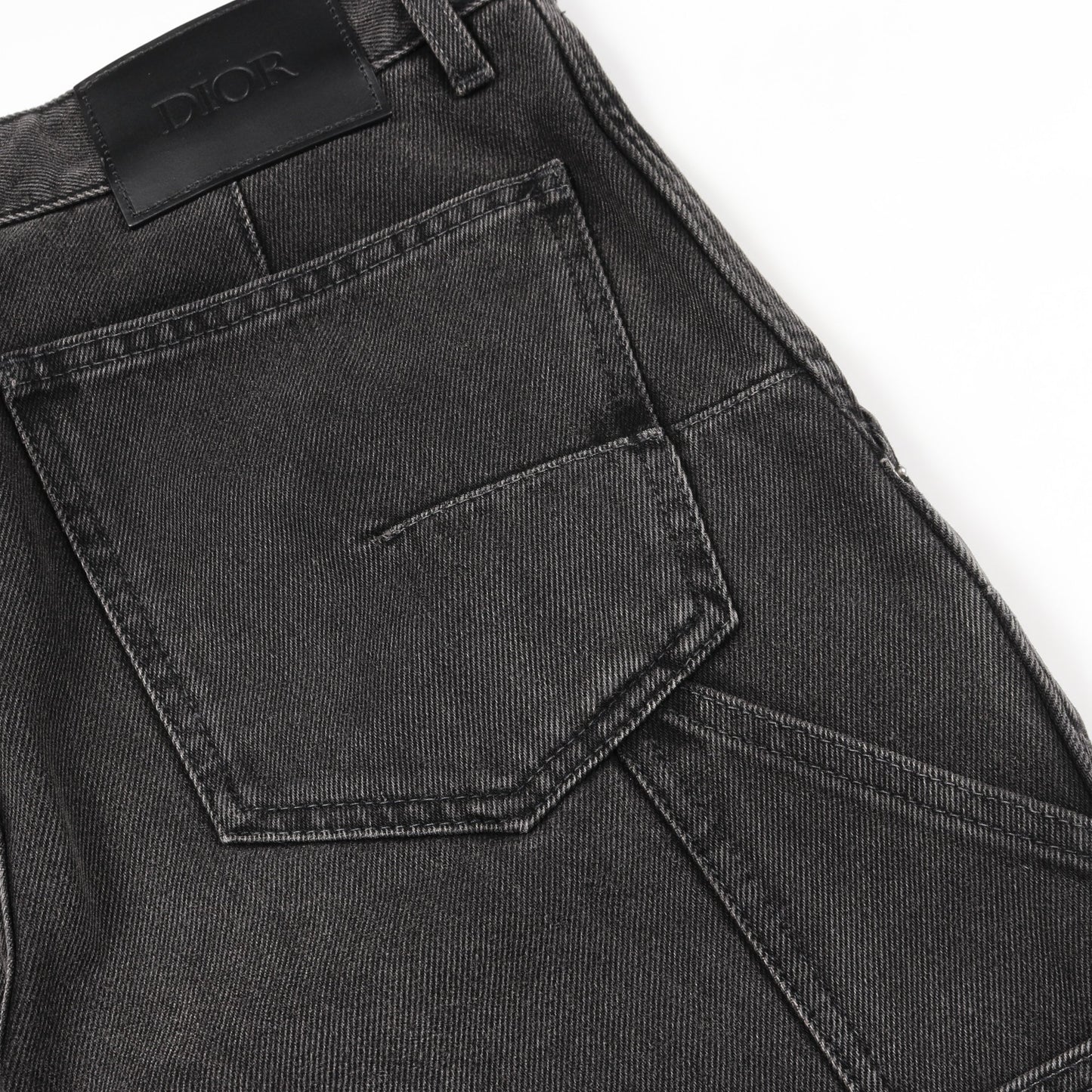 カーペンターデニムパンツ デニムパンツ コットン ダークグレー ボタンフライ ディオール ボトムス DIOR