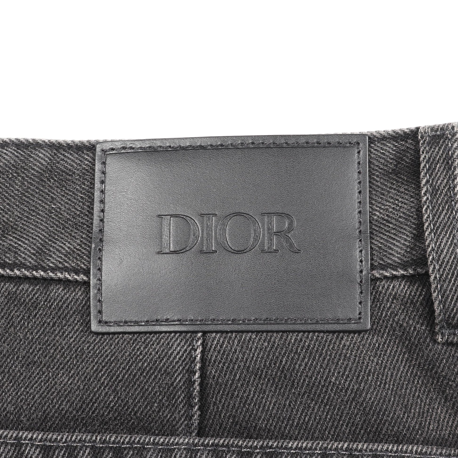 カーペンターデニムパンツ デニムパンツ コットン ダークグレー ボタンフライ ディオール ボトムス DIOR