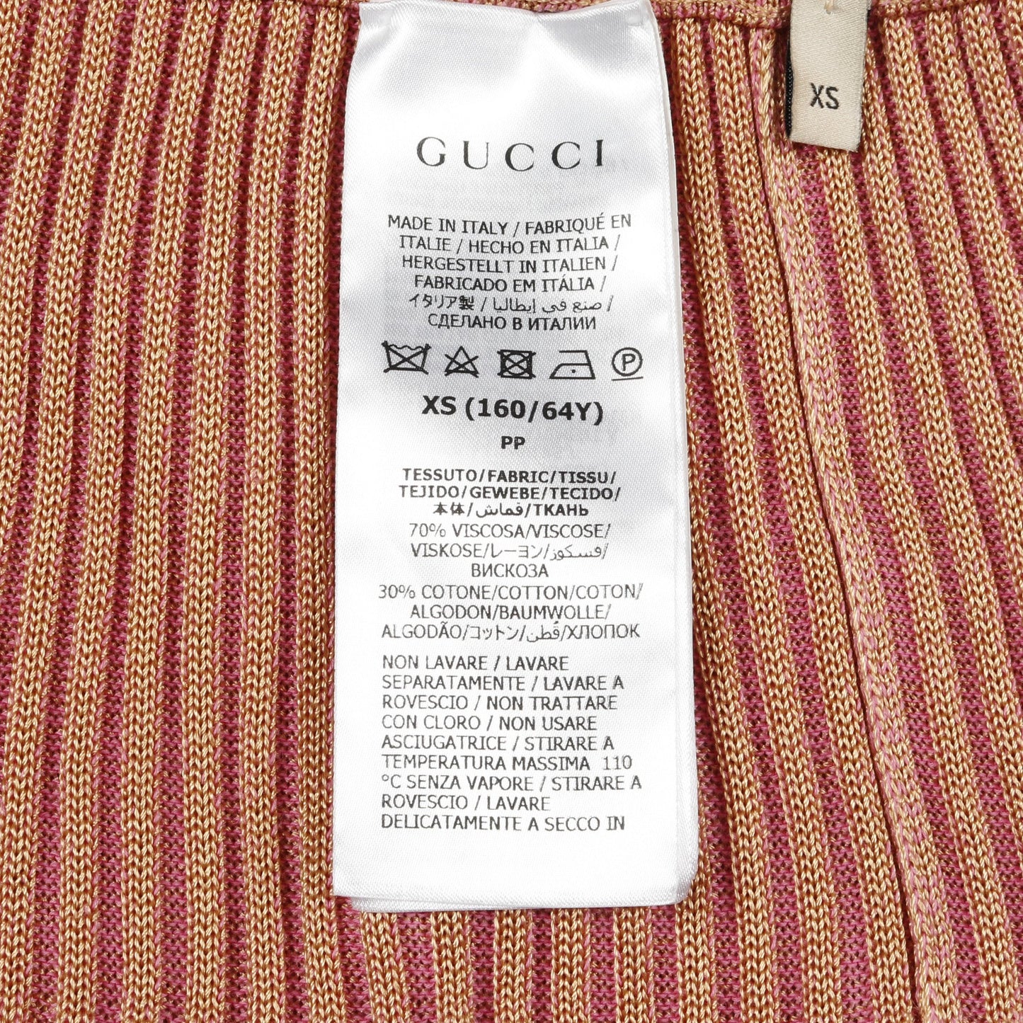 Lovelight ニット プリーツ スカート レーヨン ピンク ベージュ グッチ ボトムス GUCCI