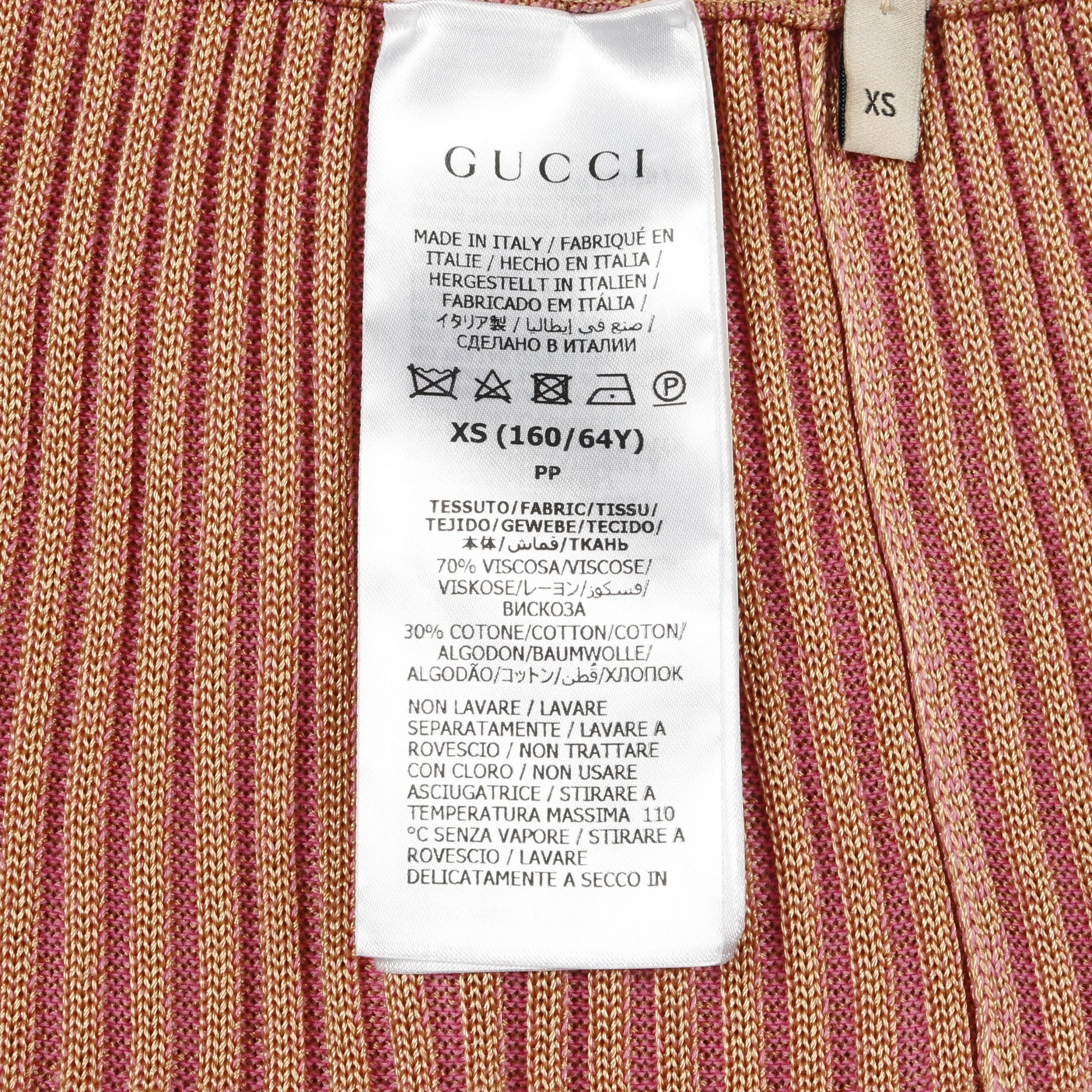 Lovelight ニット プリーツ スカート レーヨン ピンク ベージュ グッチ ボトムス GUCCI