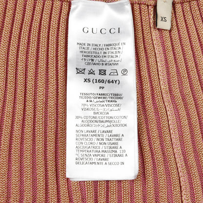 Lovelight ニット プリーツ スカート レーヨン ピンク ベージュ グッチ ボトムス GUCCI