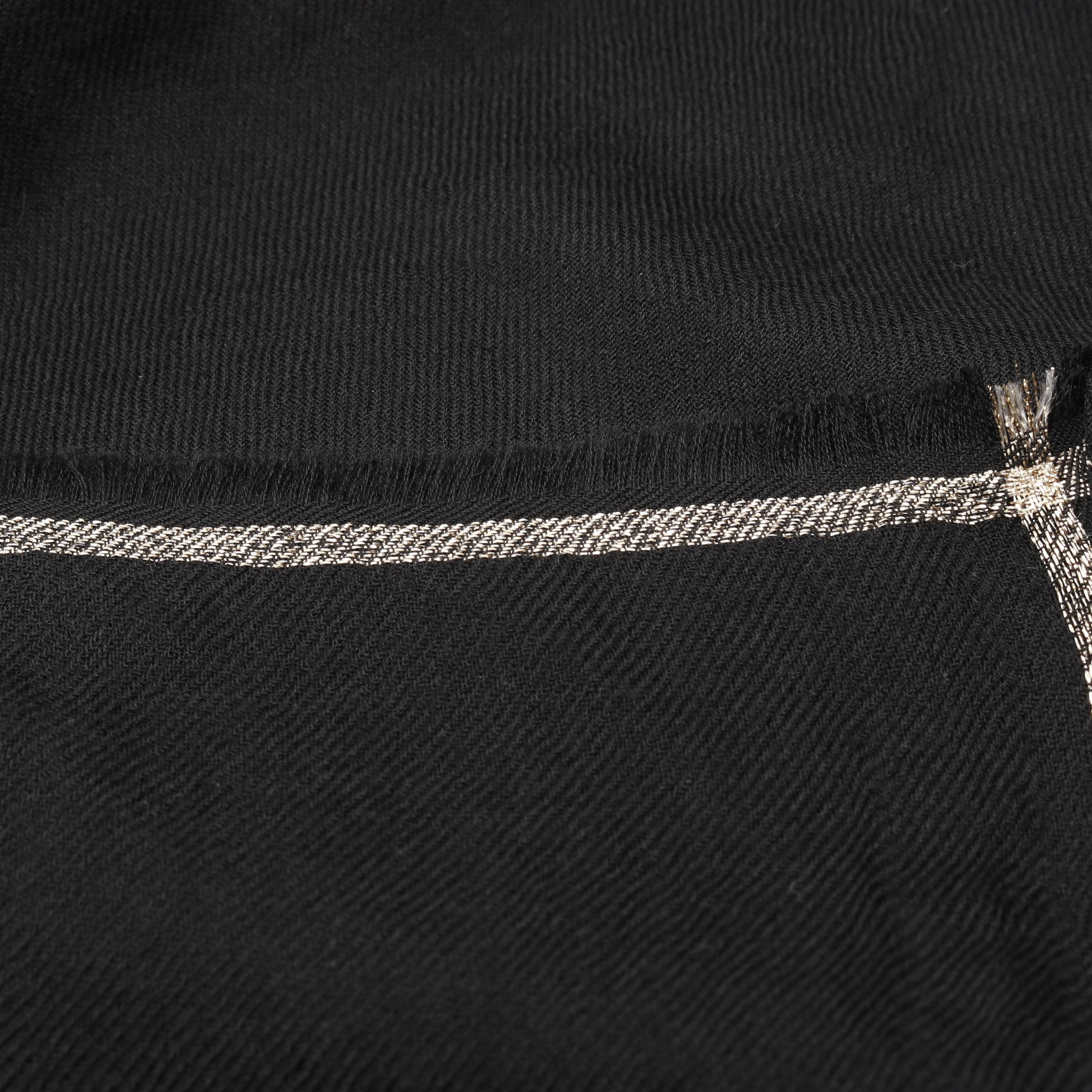 ココマーク ストール ショール カシミヤ ブラック ゴールド シャネル