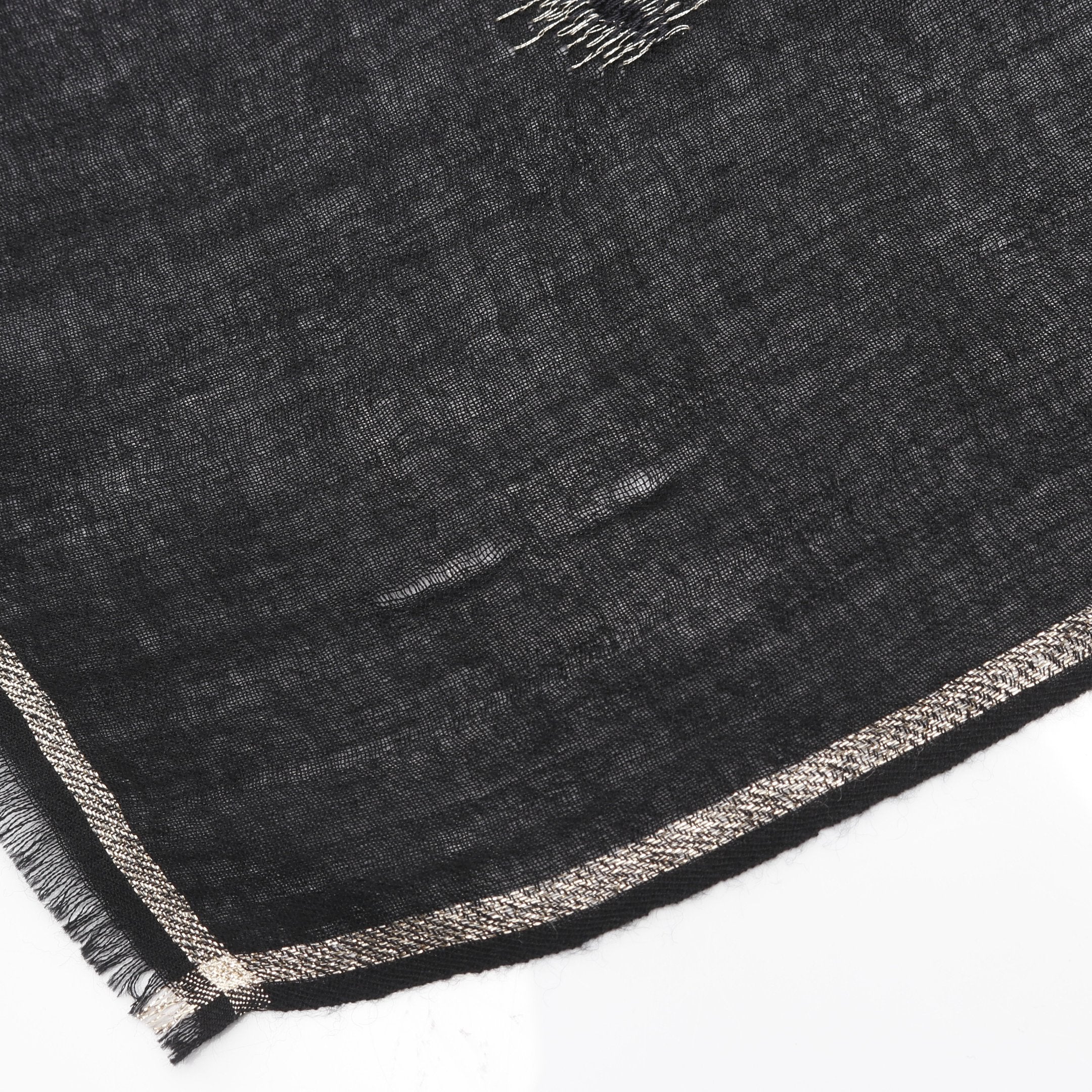 CHANEL スカーフ ココマーク ストール 黒金 ショール シャネル CHANEL スカーフ ストール ショール ココマーク ロゴ シルク