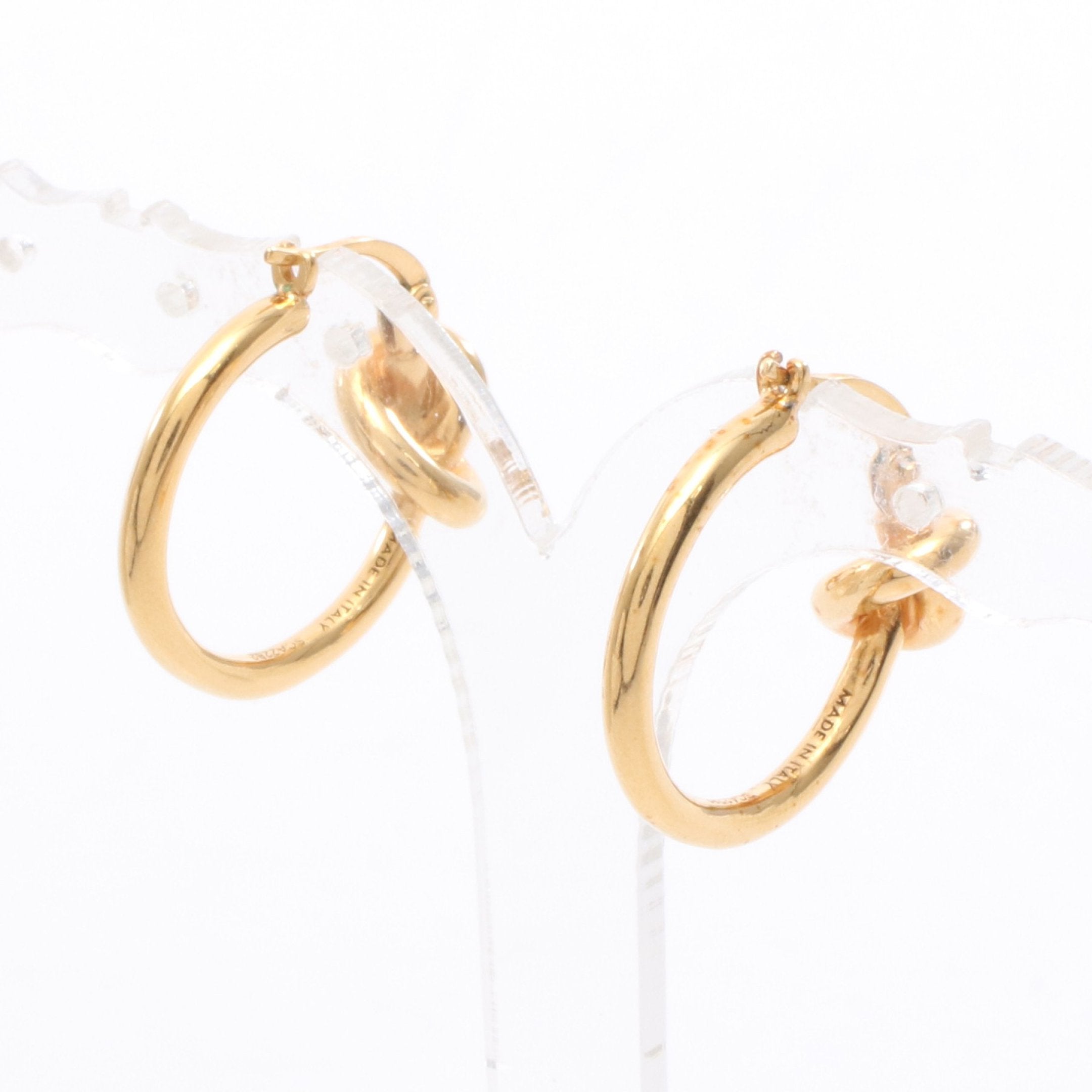 ノット スモールフープ ピアス GP ゴールド セリーヌ – RECLO