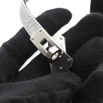 マネージュ ケリーベルト サンダル レザー ブラック シルバー エルメス シューズ HERMES