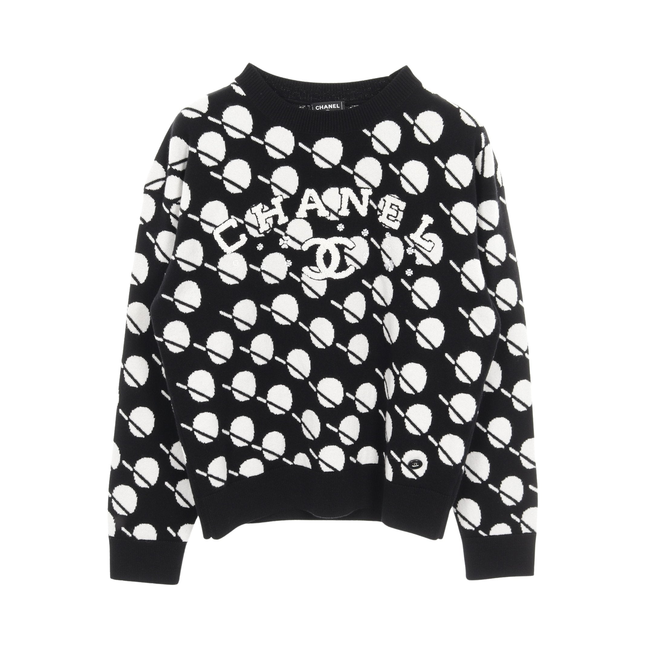 定価50万 CHANEL 23SS ココマーク ロゴ カシミヤ ストライプニット シャネル(CHANEL)シャネル ココマーク ニット 衣料品 トップス