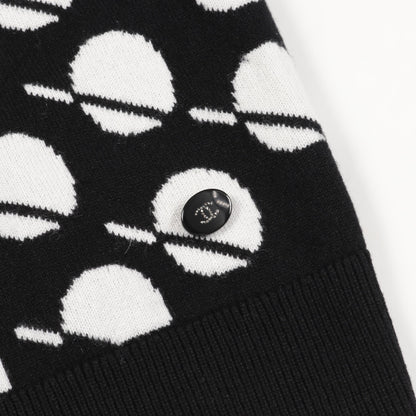 ココマーク フラワーロゴ ニット カシミヤ ブラック ホワイト シャネル トップス CHANEL