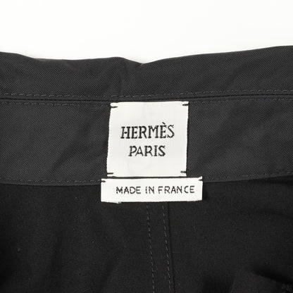 オールインワン 半袖 コットン ブラック ジップアップ エルメス ワンピース HERMES