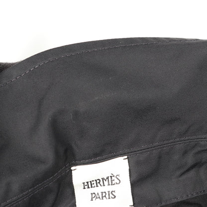 オールインワン 半袖 コットン ブラック ジップアップ エルメス ワンピース HERMES