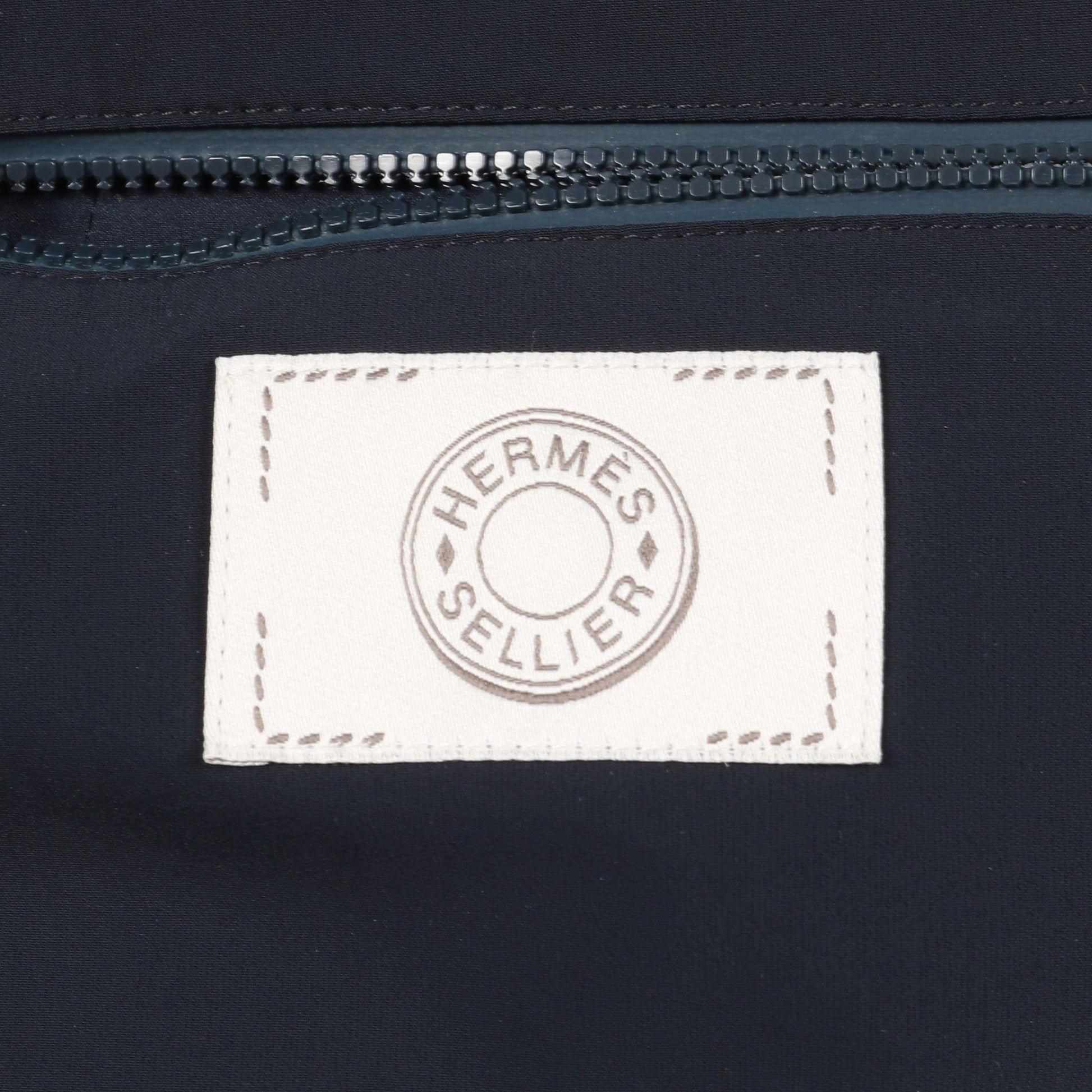 ダウンジャケット ポリアミド ネイビー フード付き エルメス アウター HERMES