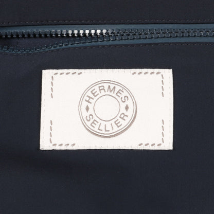 ダウンジャケット ポリアミド ネイビー フード付き エルメス アウター HERMES