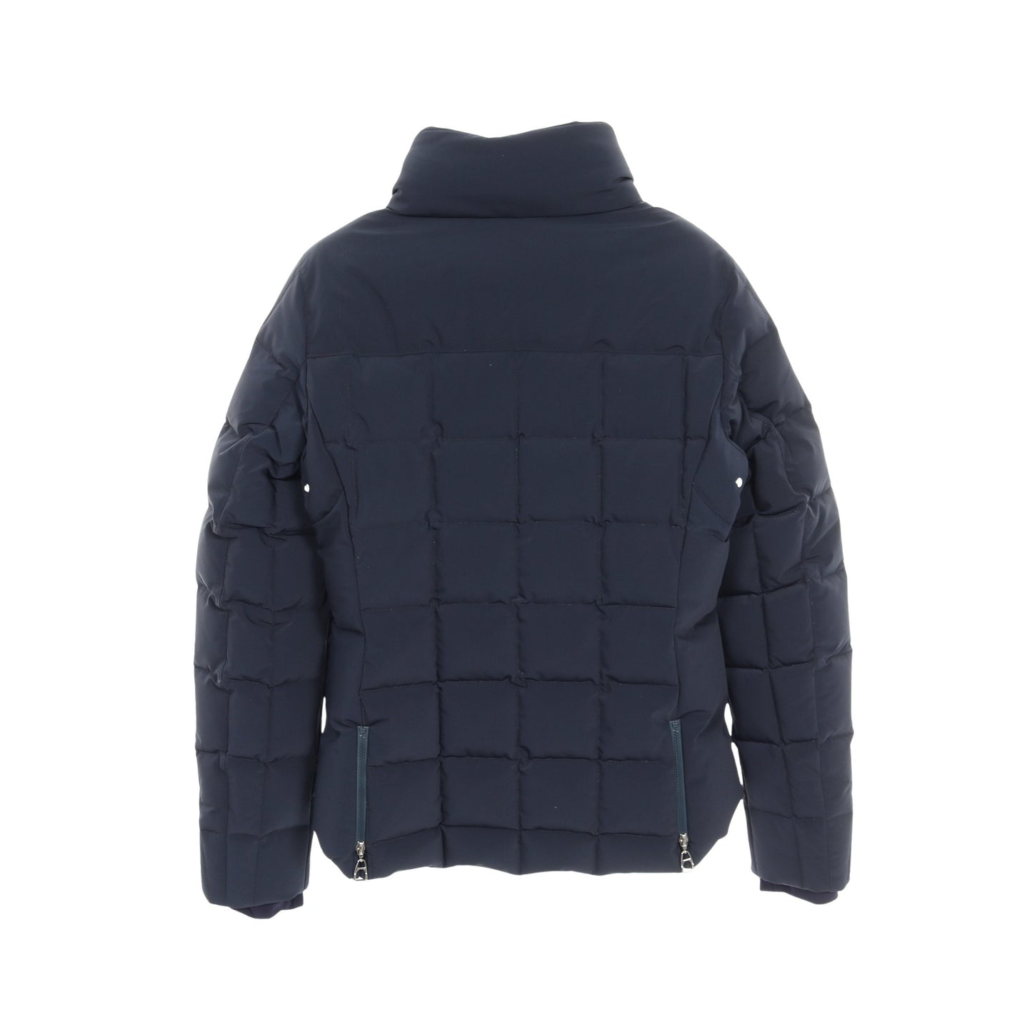 ダウンジャケット ポリアミド ネイビー フード付き エルメス アウター HERMES