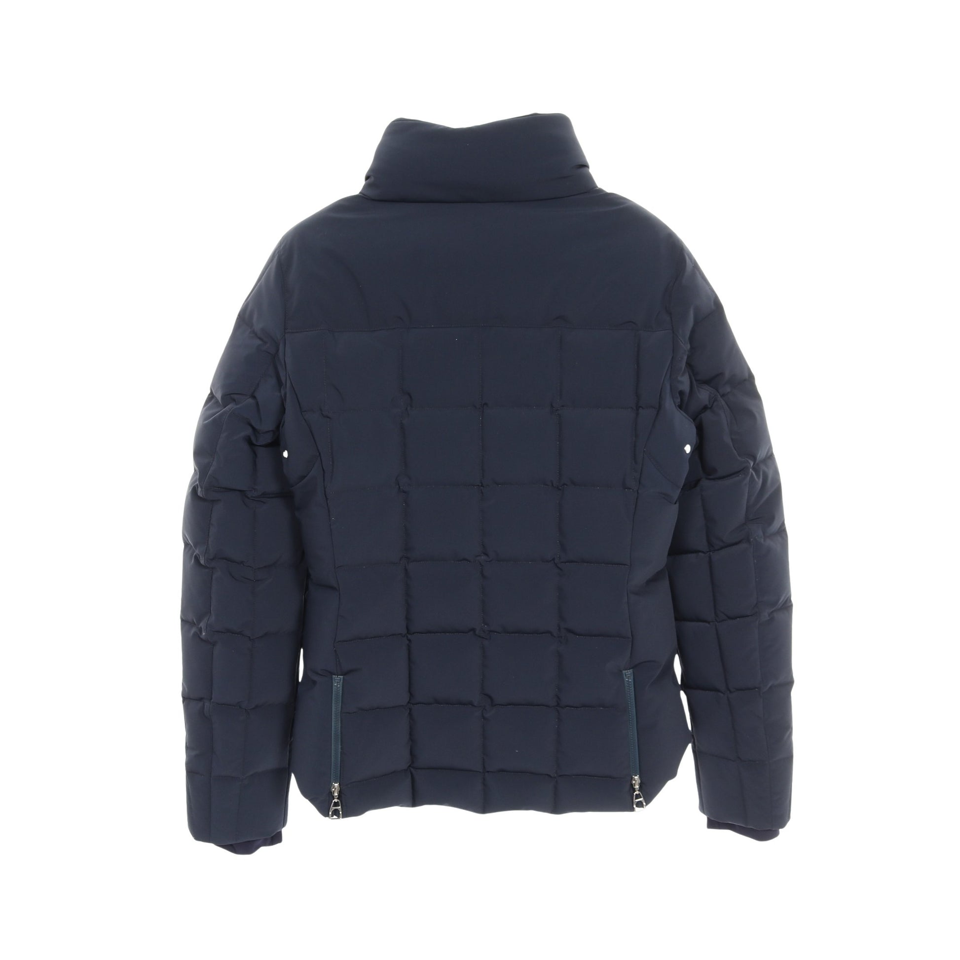 ダウンジャケット ポリアミド ネイビー フード付き エルメス アウター HERMES