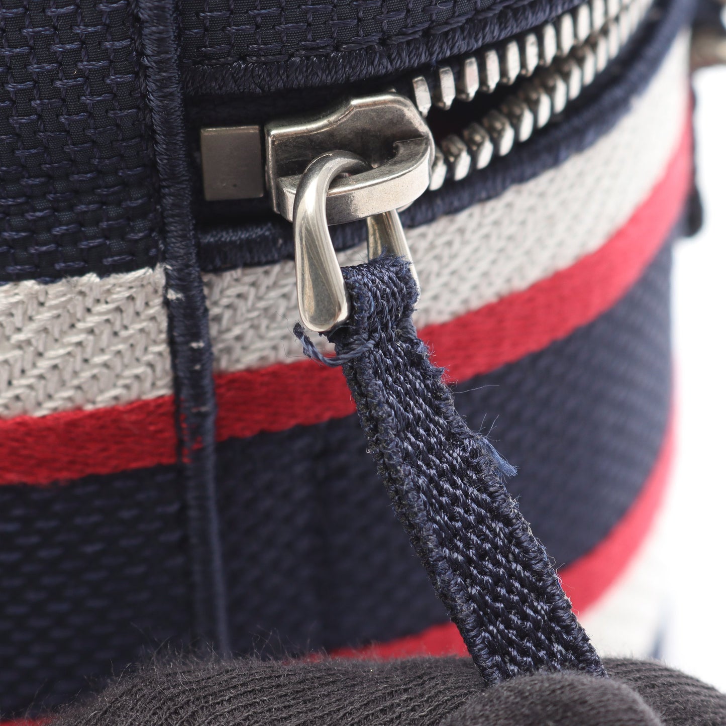 TRAVEL スモール ヴァニティ ハンドバッグ キャンバス ネイビー ホワイト レッド 2WAY クリスチャンディオール バッグ Christian Dior