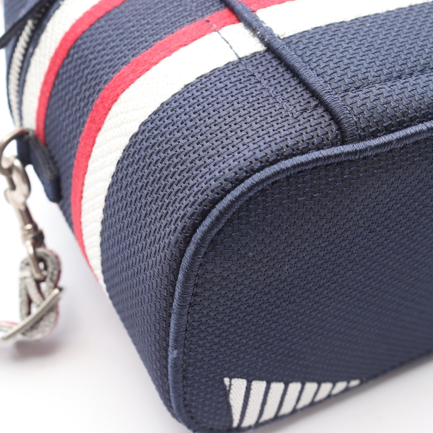 TRAVEL スモール ヴァニティ ハンドバッグ キャンバス ネイビー ホワイト レッド 2WAY クリスチャンディオール バッグ Christian Dior