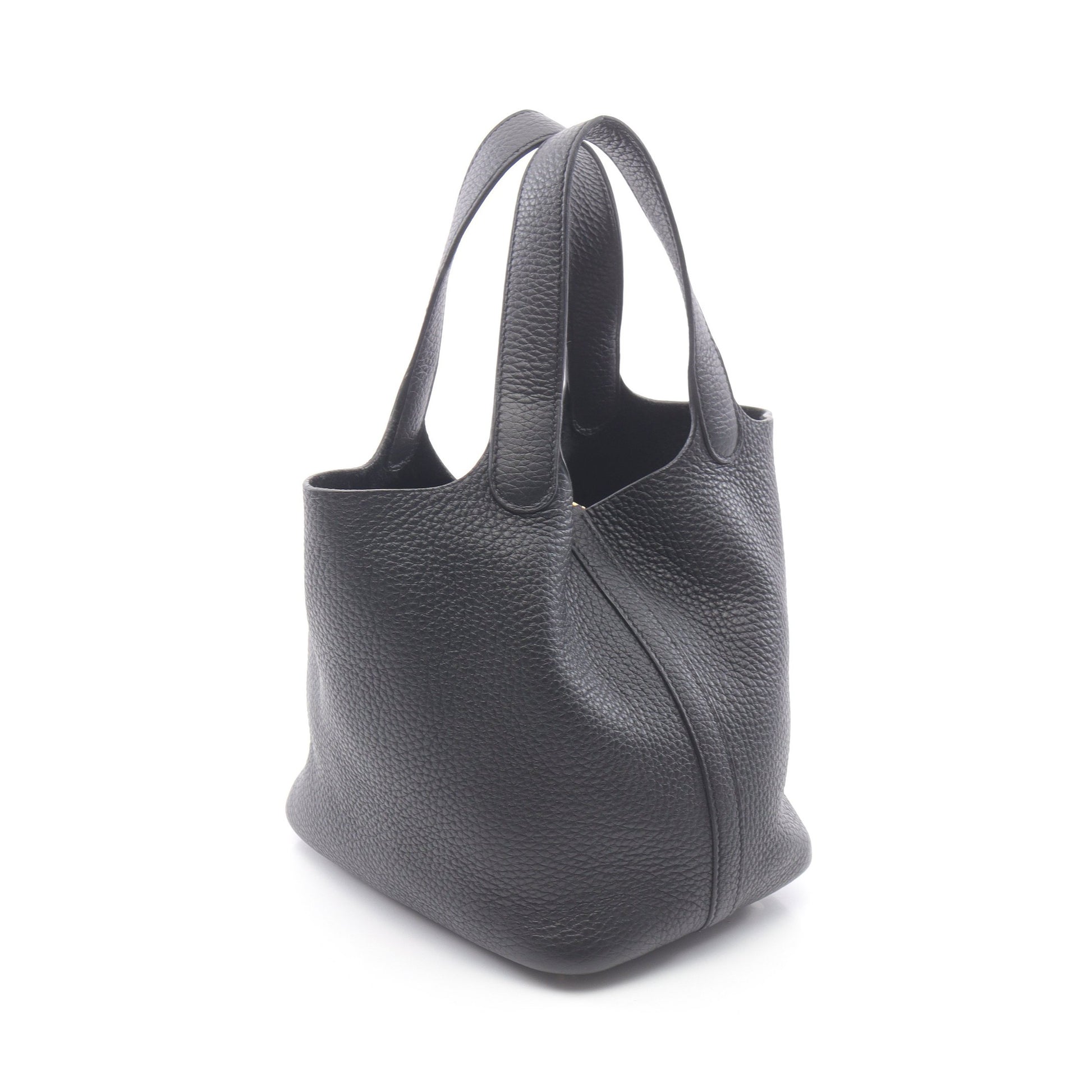 ピコタンロックPM ハンドバッグ トリヨンクレマンス ブラック ゴールド金具 Y刻印 エルメス バッグ HERMES