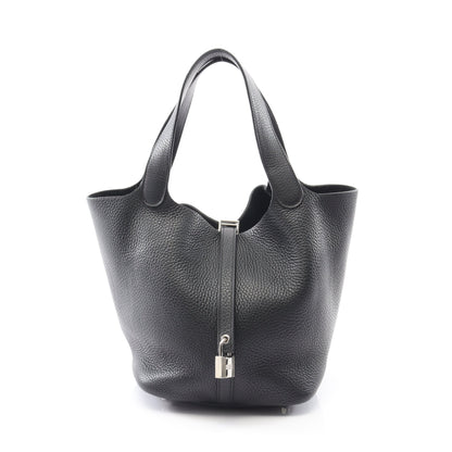 ピコタンロックMM ハンドバッグ トリヨンクレマンス ブラック シルバー金具 A刻印 エルメス バッグ HERMES