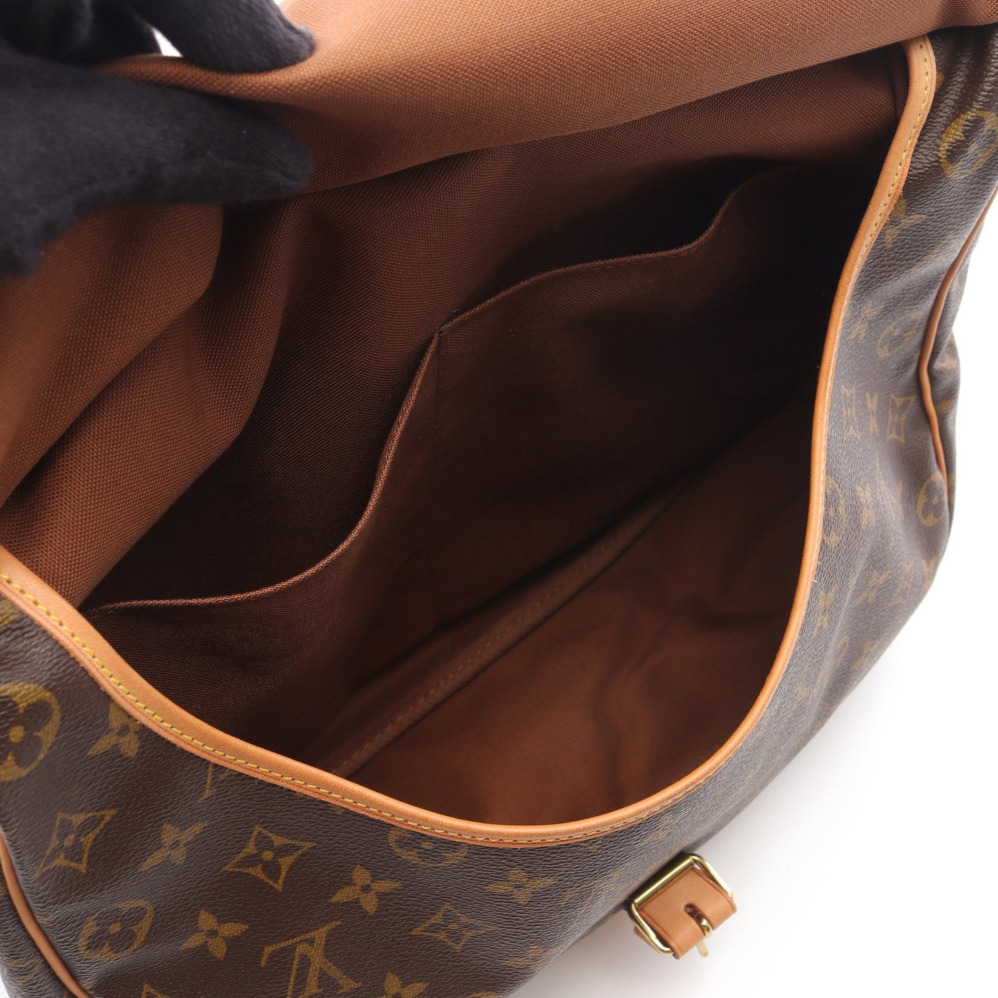 ソミュール35 モノグラム ショルダーバッグ PVC レザー ブラウン ルイヴィトン バッグ LOUIS VUITTON