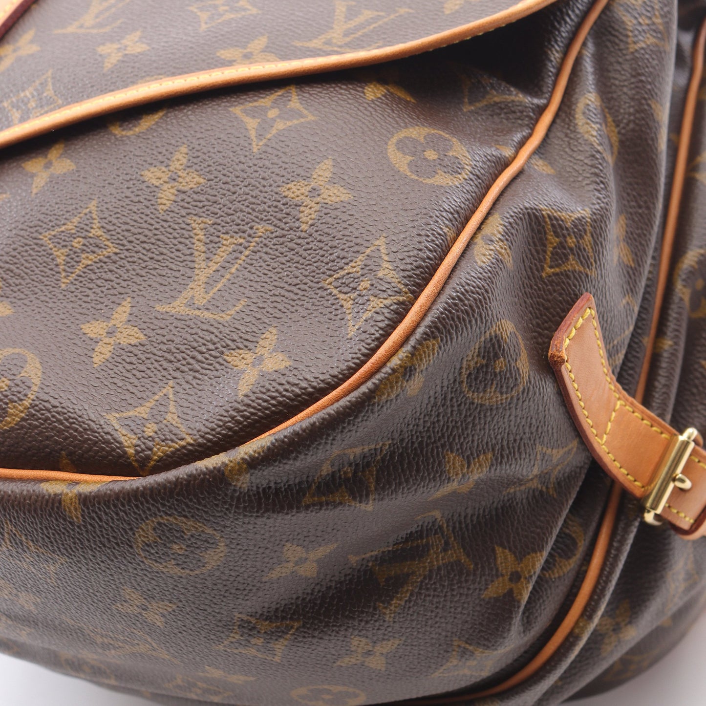 ソミュール35 モノグラム ショルダーバッグ PVC レザー ブラウン ルイヴィトン バッグ LOUIS VUITTON