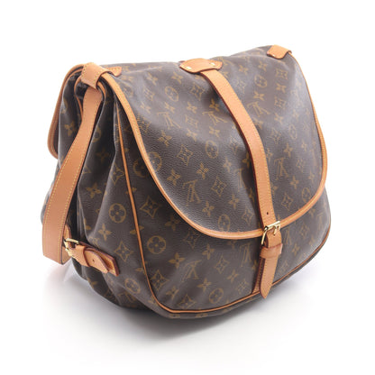 ソミュール35 モノグラム ショルダーバッグ PVC レザー ブラウン ルイヴィトン バッグ LOUIS VUITTON