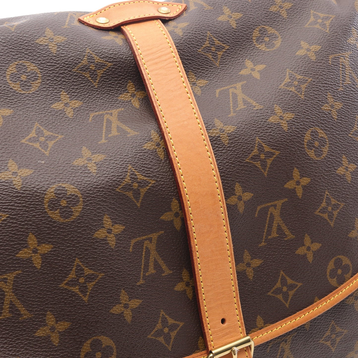ソミュール35 モノグラム ショルダーバッグ PVC レザー ブラウン ルイヴィトン バッグ LOUIS VUITTON