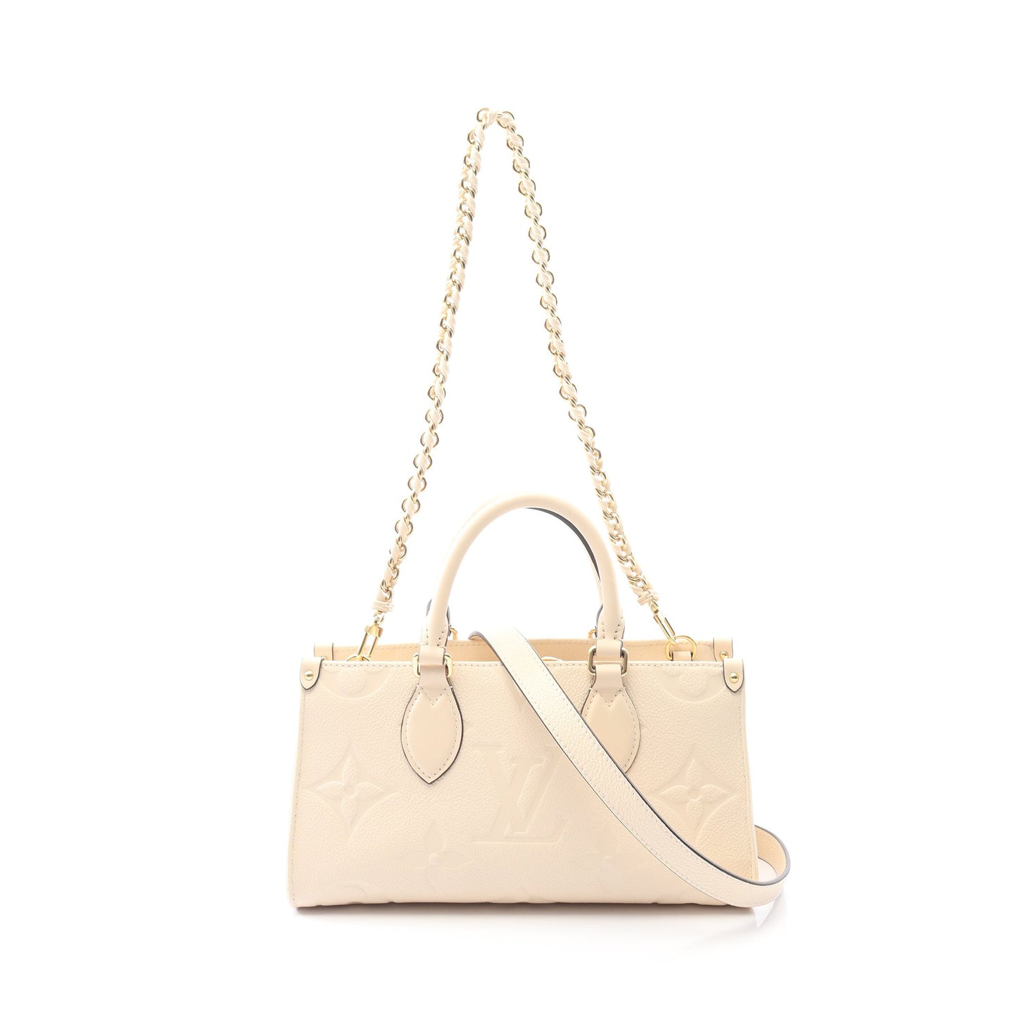 オンザゴー EW モノグラムアンプラント クレーム ハンドバッグ レザー アイボリー 2WAY ルイヴィトン バッグ LOUIS VUITTON