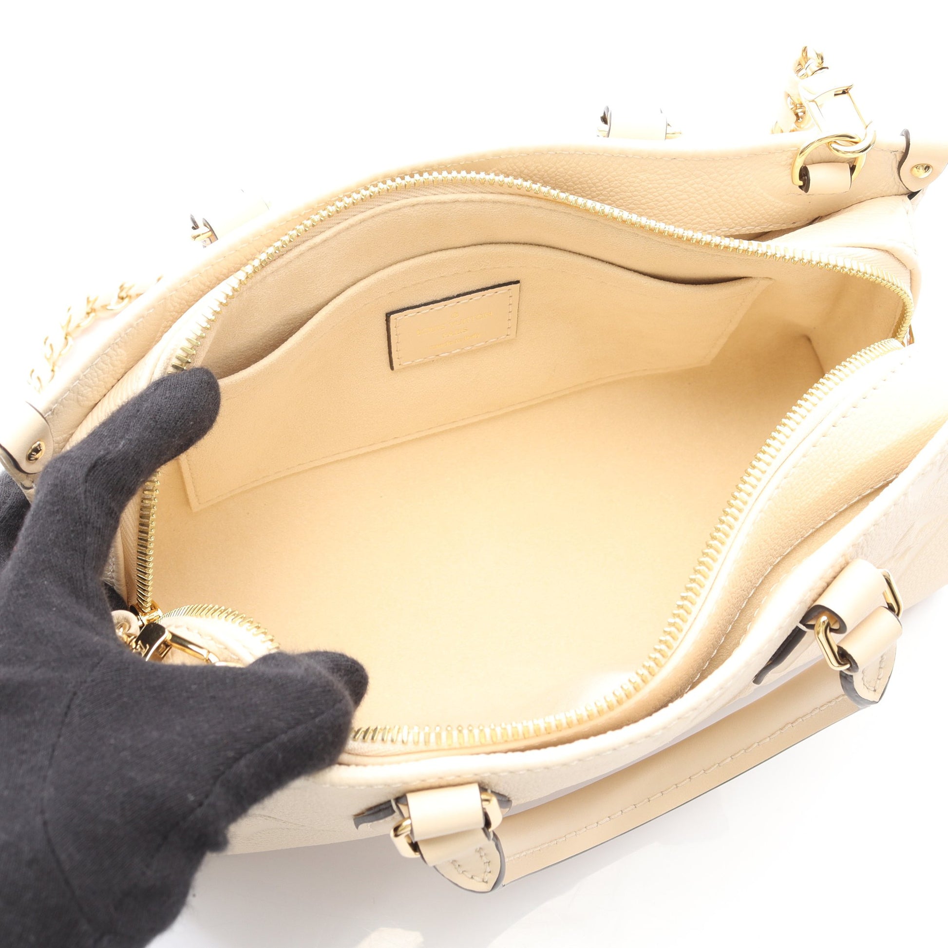 オンザゴー EW モノグラムアンプラント クレーム ハンドバッグ レザー アイボリー 2WAY ルイヴィトン バッグ LOUIS VUITTON