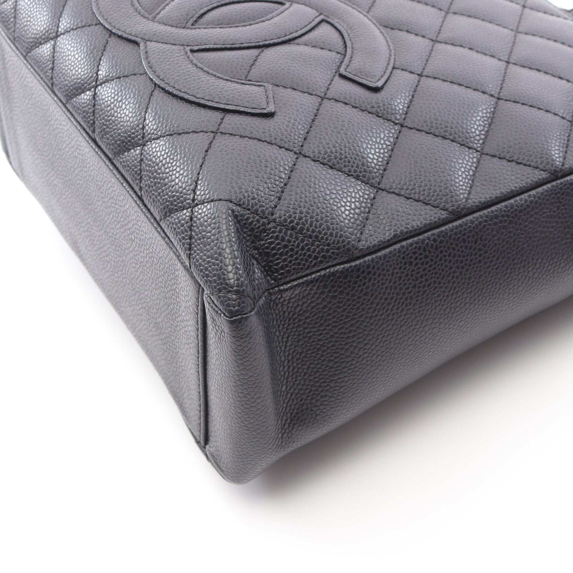マトラッセ PST チェーンショルダーバッグ チェーントートバッグ キャビアスキン ブラック シルバー金具 シャネル バッグ CHANEL