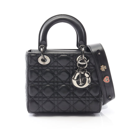 LADY DIOR MY ABCDIOR レディディオール スモール カナージュ ハンドバッグ レザー ブラック 2WAY クリスチャンディオール バッグ Christian Dior