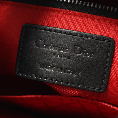 LADY DIOR MY ABCDIOR レディディオール スモール カナージュ ハンドバッグ レザー ブラック 2WAY クリスチャンディオール バッグ Christian Dior