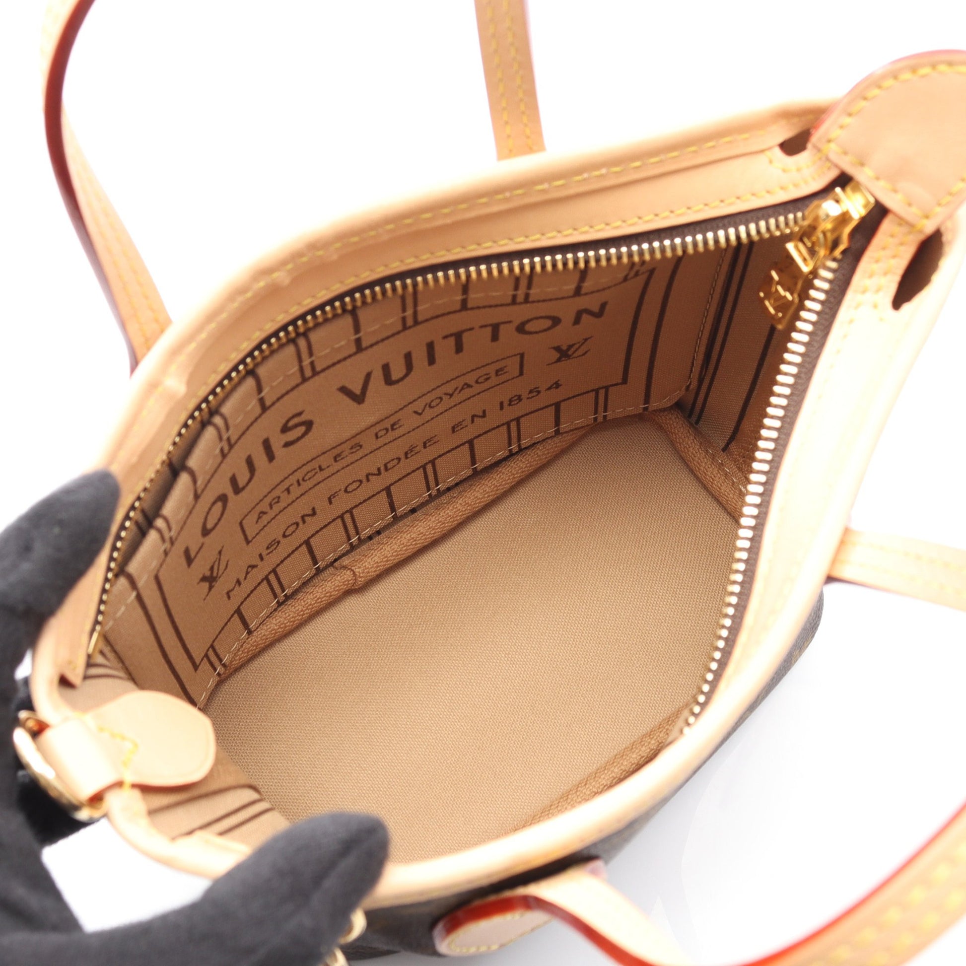 ネヴァーフルBB モノグラム ベージュ ハンドバッグ PVC レザー ブラウン 2WAY ルイヴィトン バッグ LOUIS VUITTON