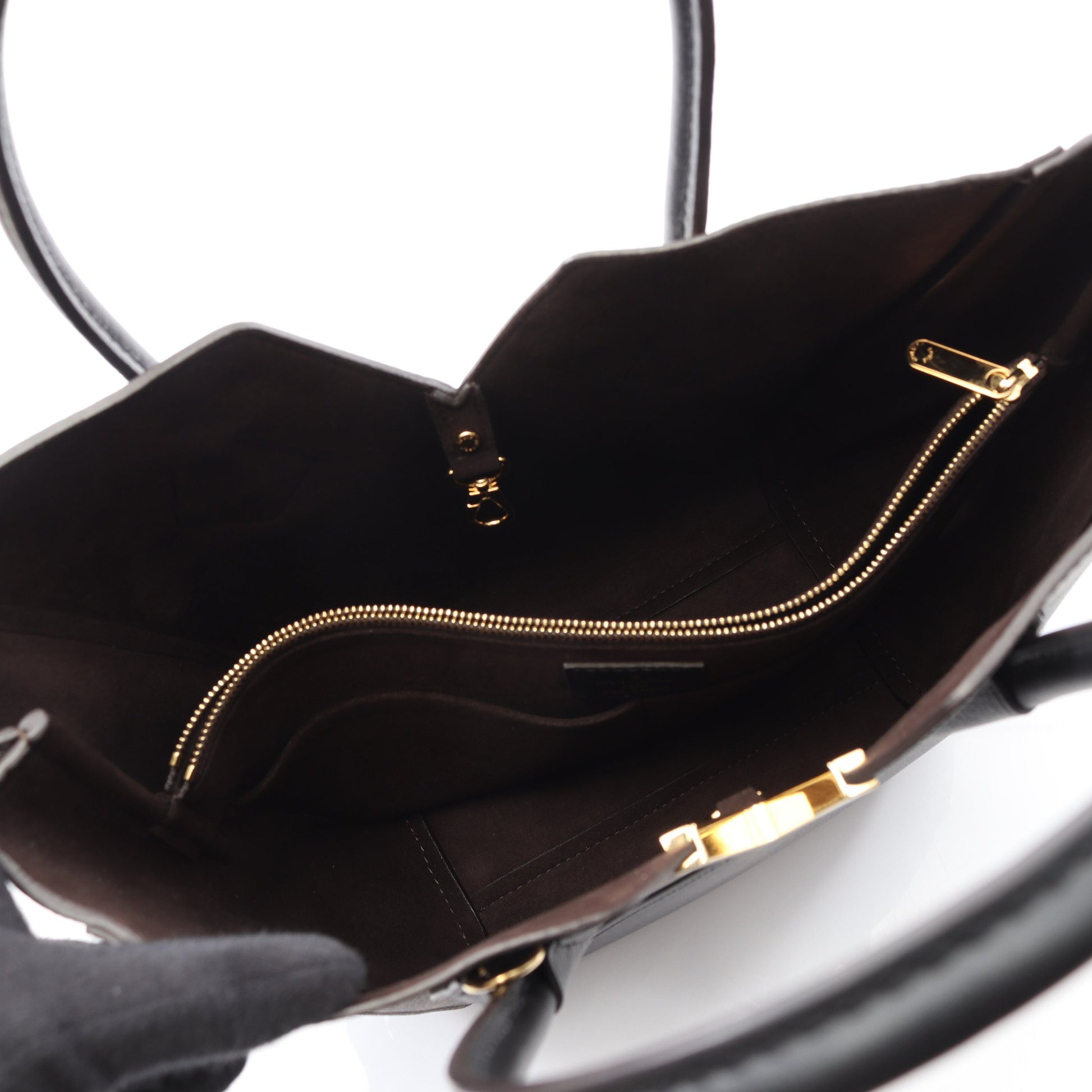 キモノPM モノグラム ノワール ハンドバッグ トートバッグ PVC レザー ブラウン ブラック 2WAY ルイヴィトン バッグ LOUIS VUITTON