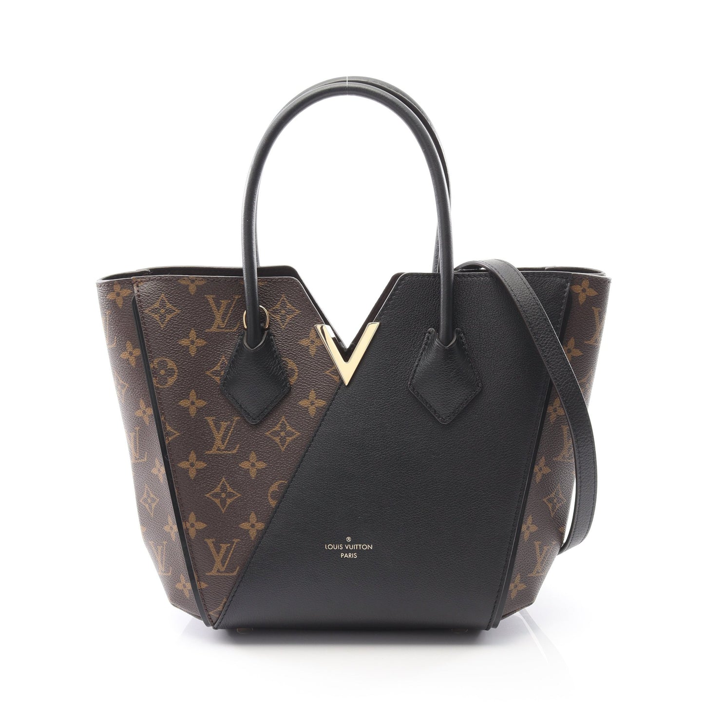キモノPM モノグラム ノワール ハンドバッグ トートバッグ PVC レザー ブラウン ブラック 2WAY ルイヴィトン バッグ LOUIS VUITTON