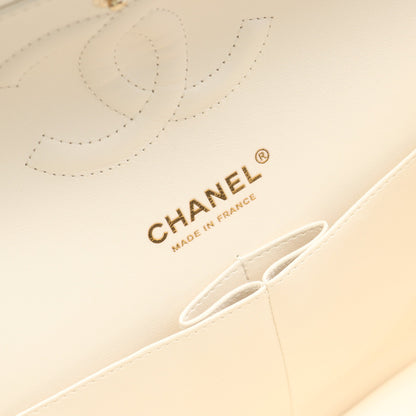 マトラッセ Wフラップ Wチェーンショルダーバッグ ツイード ホワイト マルチカラー ゴールド金具 シャネル バッグ CHANEL