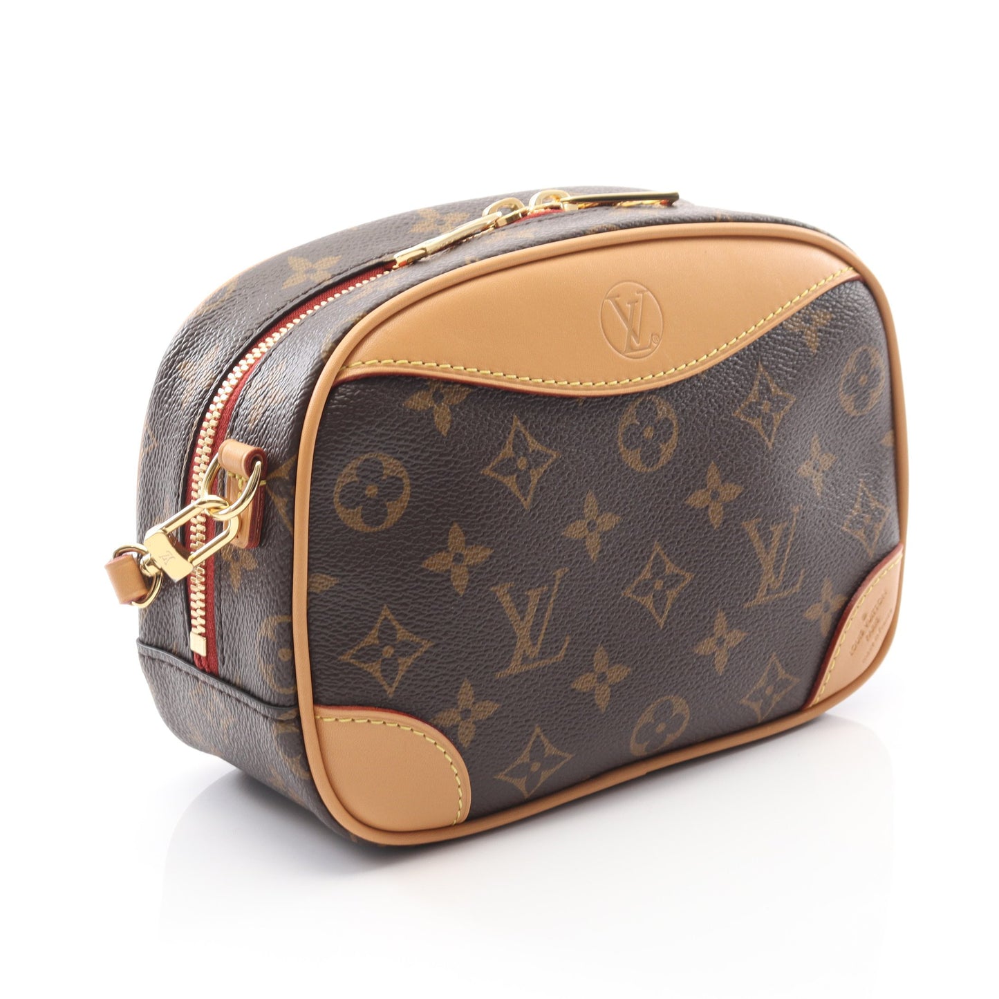 ドーヴィルMINI モノグラム ショルダーバッグ PVC レザー ブラウン ルイヴィトン バッグ LOUIS VUITTON
