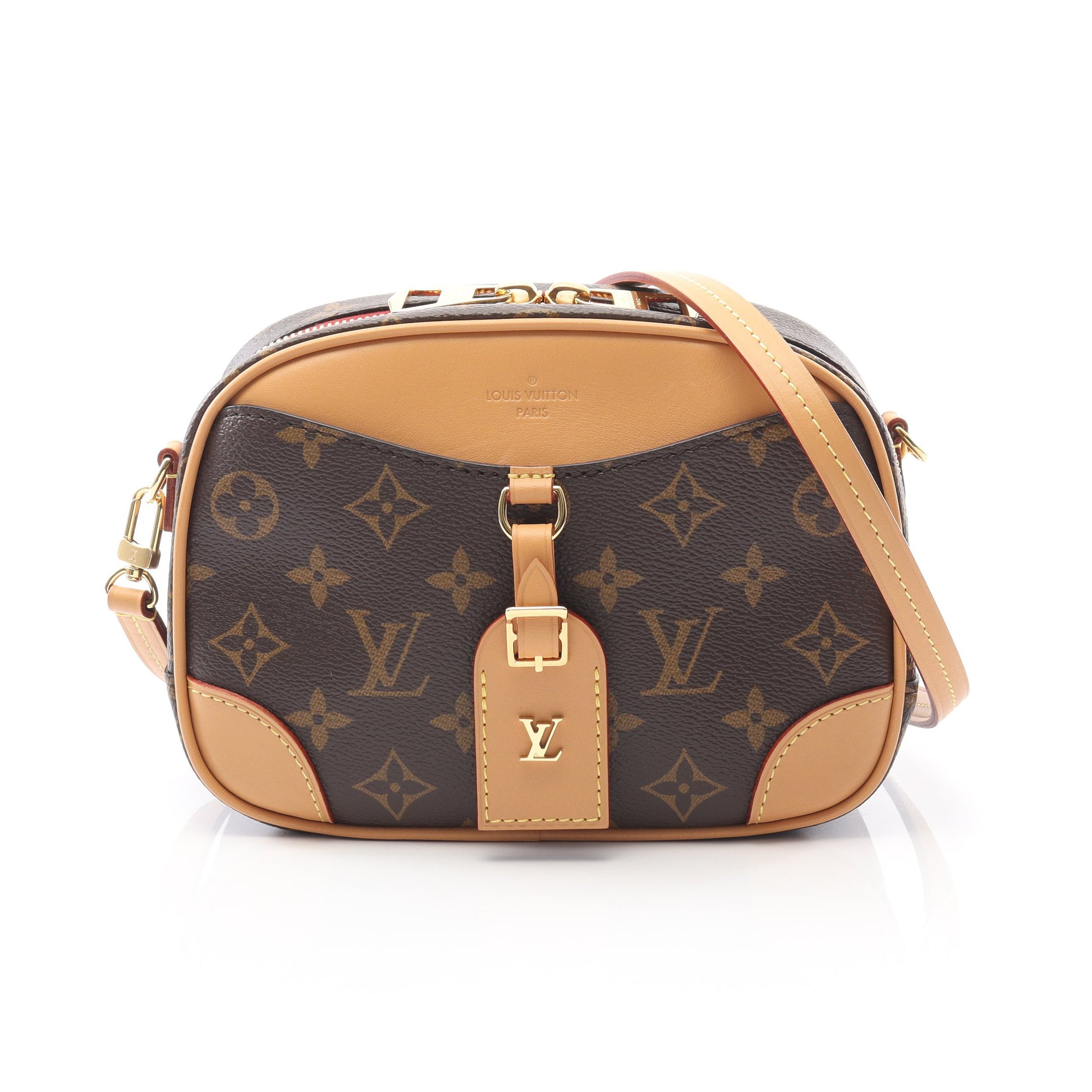 ドーヴィルMINI モノグラム ショルダーバッグ PVC レザー ブラウン ルイヴィトン バッグ LOUIS VUITTON