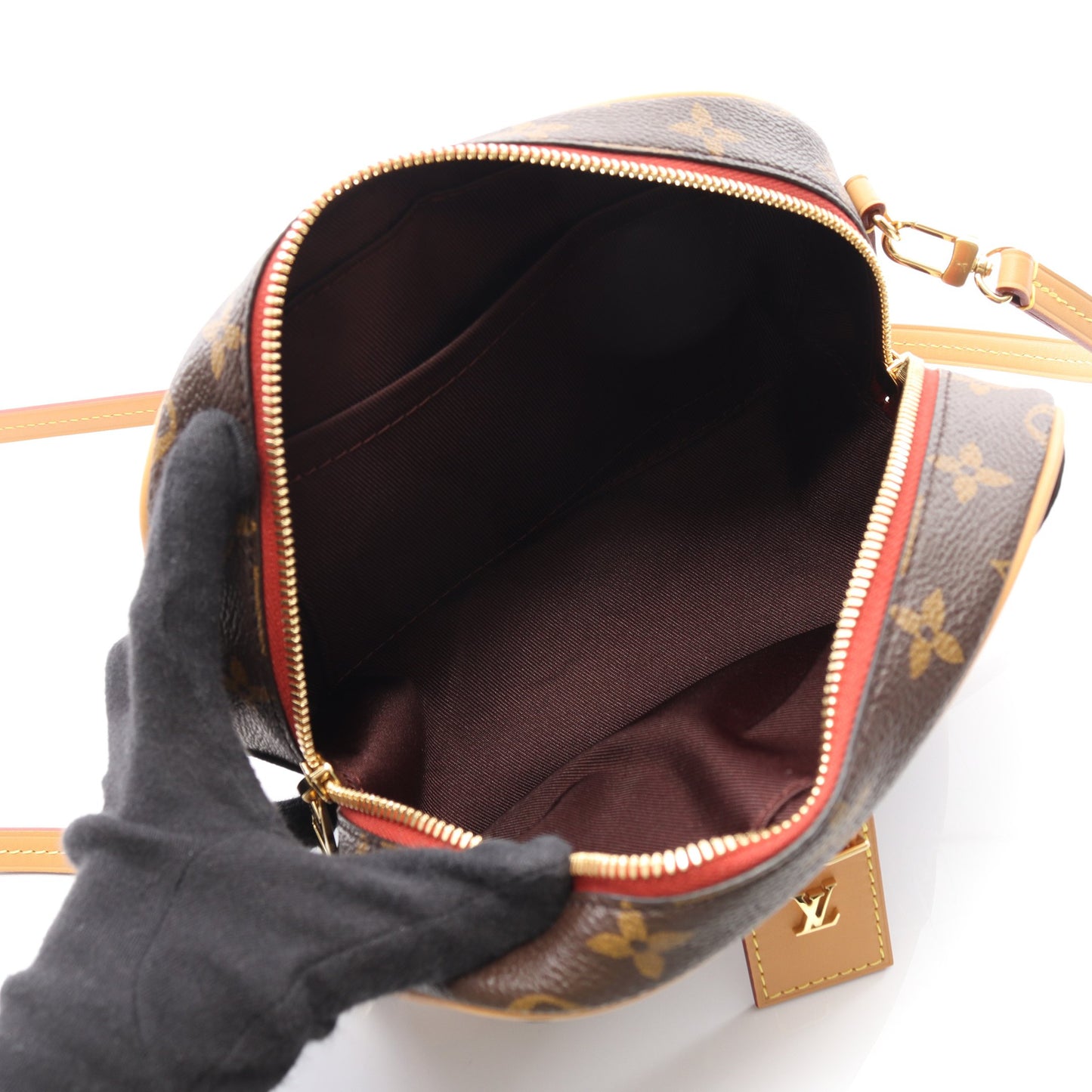 ドーヴィルMINI モノグラム ショルダーバッグ PVC レザー ブラウン ルイヴィトン バッグ LOUIS VUITTON