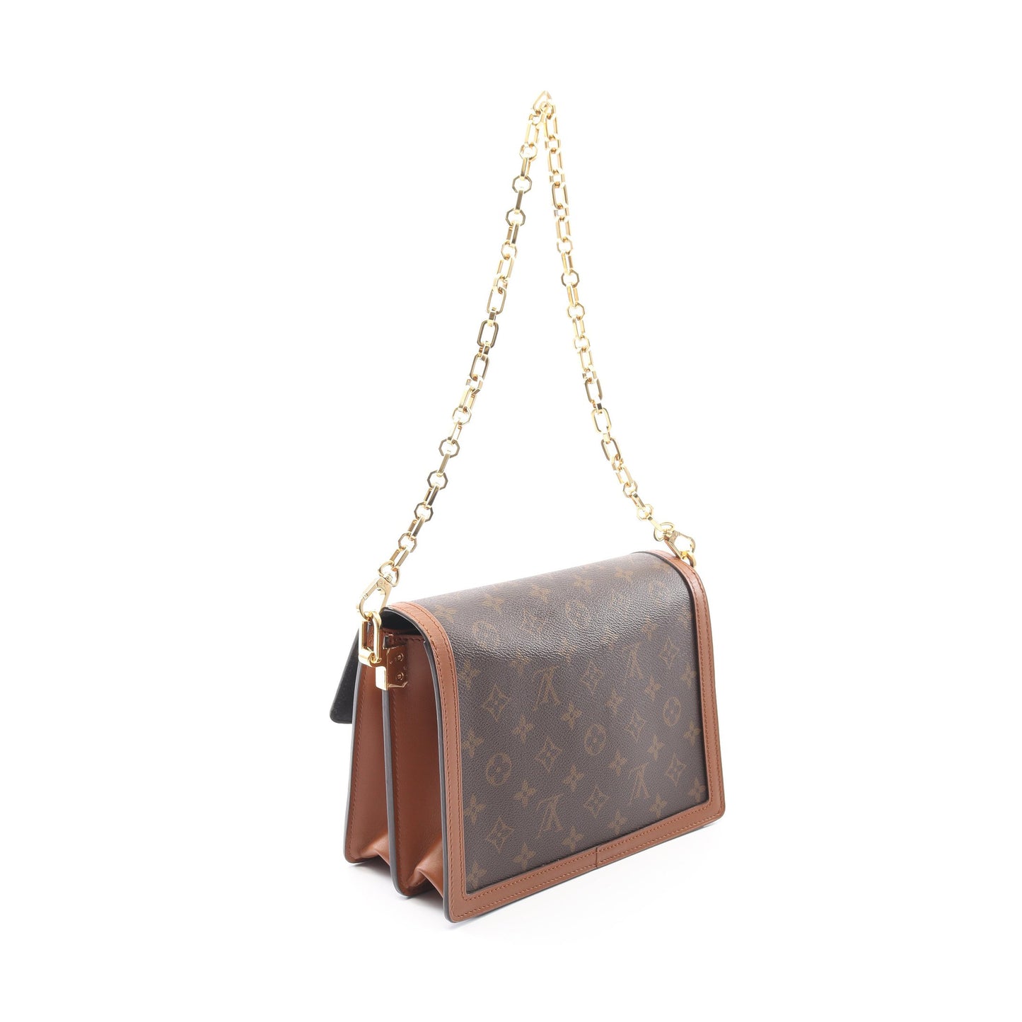 ドーフィーヌMM モノグラムリバース チェーンショルダーバッグ PVC レザー ブラウン 2WAY ルイヴィトン バッグ LOUIS VUITTON