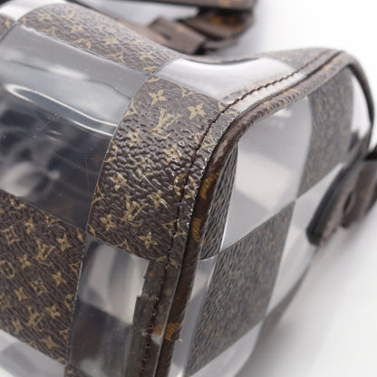 キーポル バンドリエール 25 モノグラムチェス ハンドバッグ PVC ブラウン クリア 2WAY ルイヴィトン バッグ LOUIS VUITTON