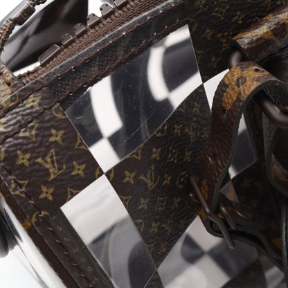 キーポル バンドリエール 25 モノグラムチェス ハンドバッグ PVC ブラウン クリア 2WAY ルイヴィトン バッグ LOUIS VUITTON