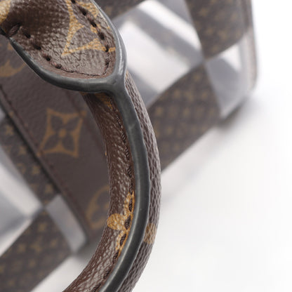 キーポル バンドリエール 25 モノグラムチェス ハンドバッグ PVC ブラウン クリア 2WAY ルイヴィトン バッグ LOUIS VUITTON