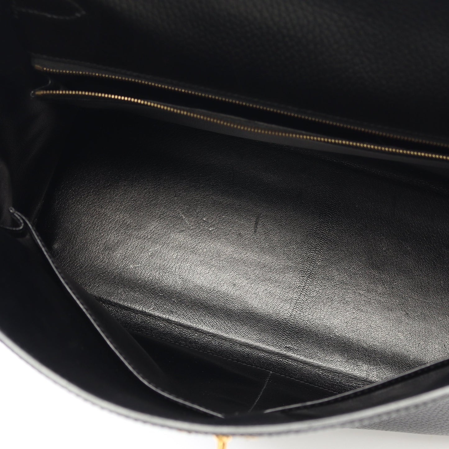 ケリー35 ハンドバッグ アルデンヌ ブラック ゴールド金具 内縫い 2WAY ○Y刻印 エルメス バッグ HERMES
