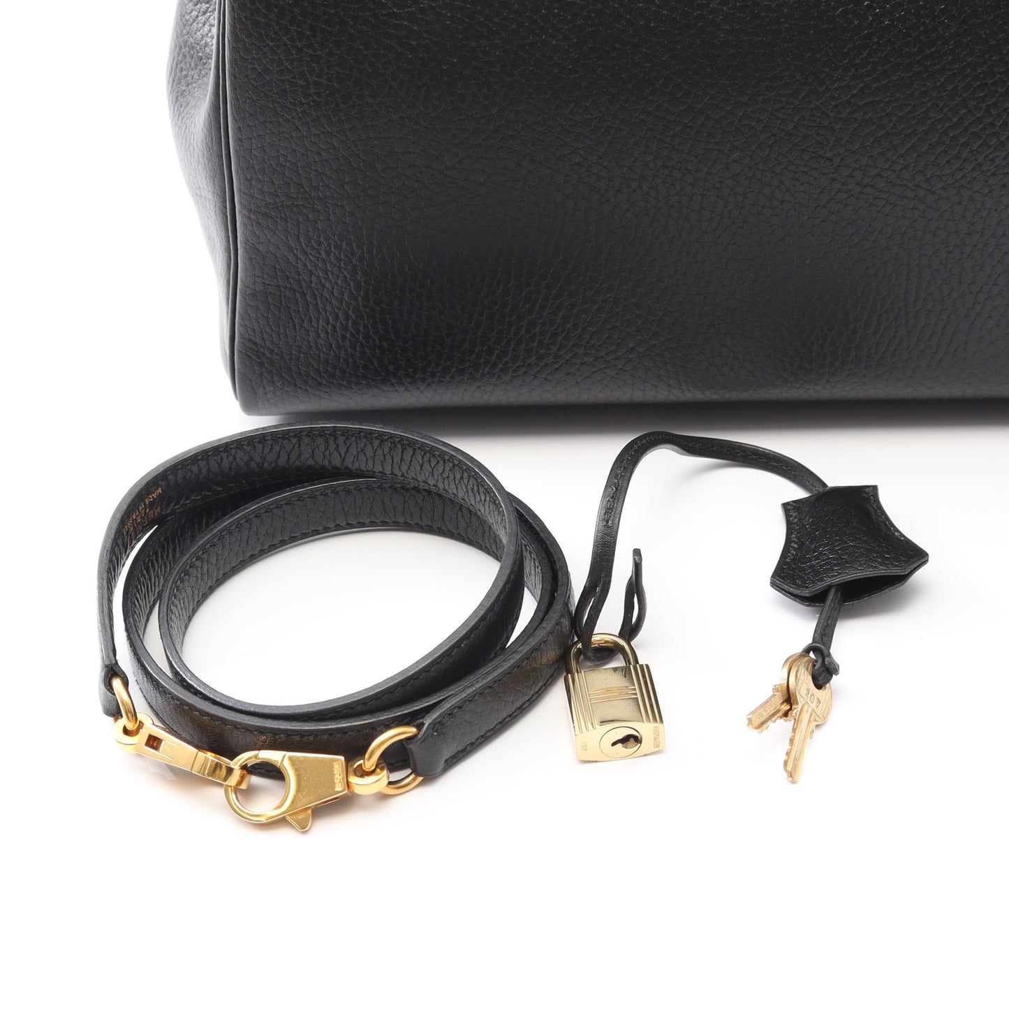ケリー35 ハンドバッグ アルデンヌ ブラック ゴールド金具 内縫い 2WAY ○Y刻印 エルメス バッグ HERMES