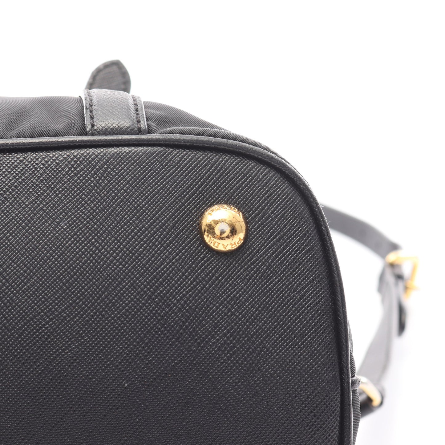 TESSUTO SAFFIANO ハンドバッグ ナイロン サフィアーノレザー ブラック 2WAY プラダ バッグ PRADA