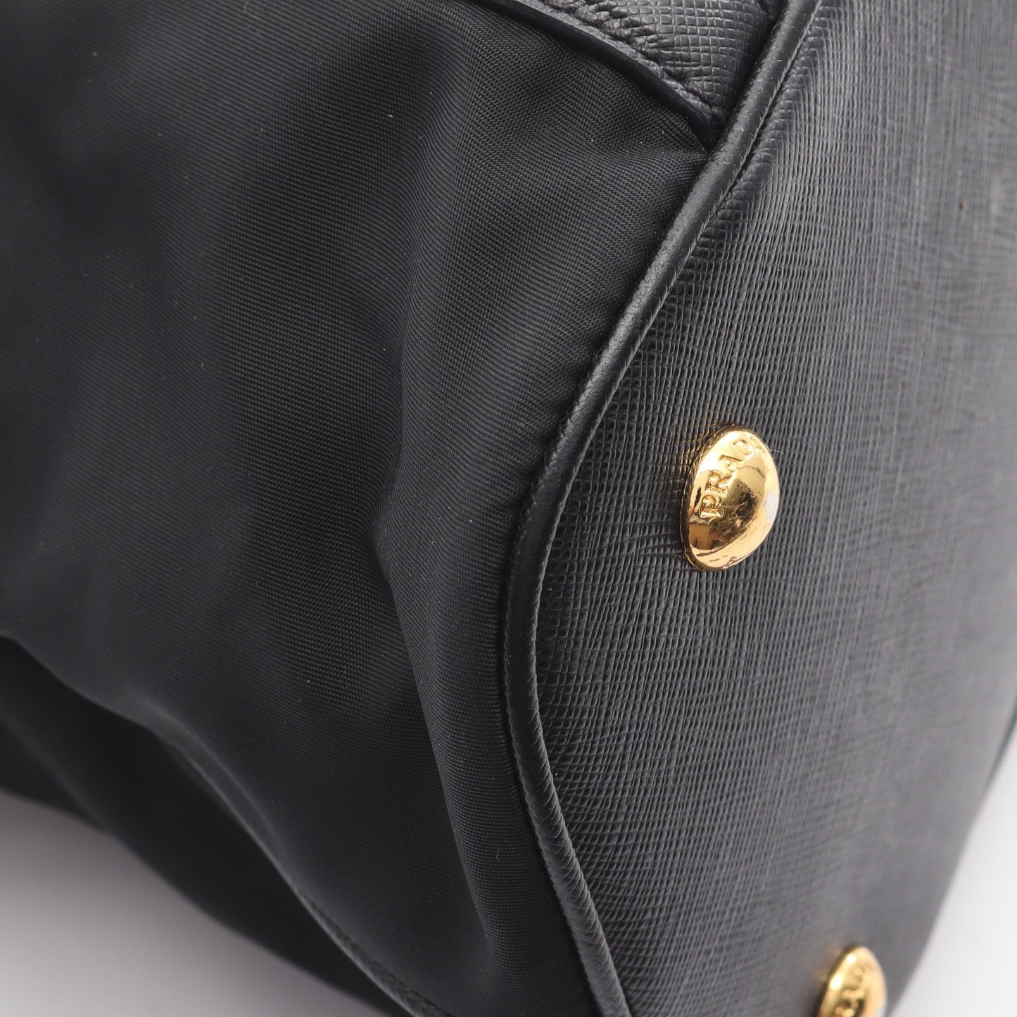 TESSUTO SAFFIANO ハンドバッグ ナイロン サフィアーノレザー ブラック 2WAY プラダ バッグ PRADA