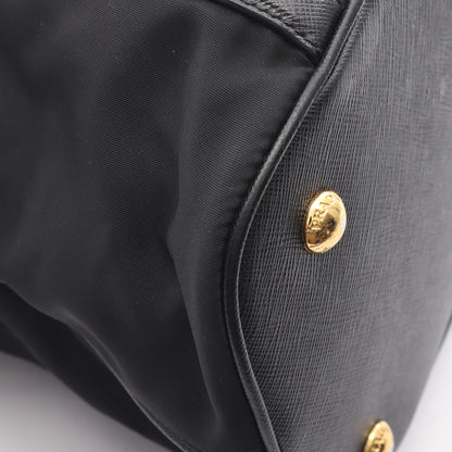 TESSUTO SAFFIANO ハンドバッグ ナイロン サフィアーノレザー ブラック 2WAY プラダ バッグ PRADA